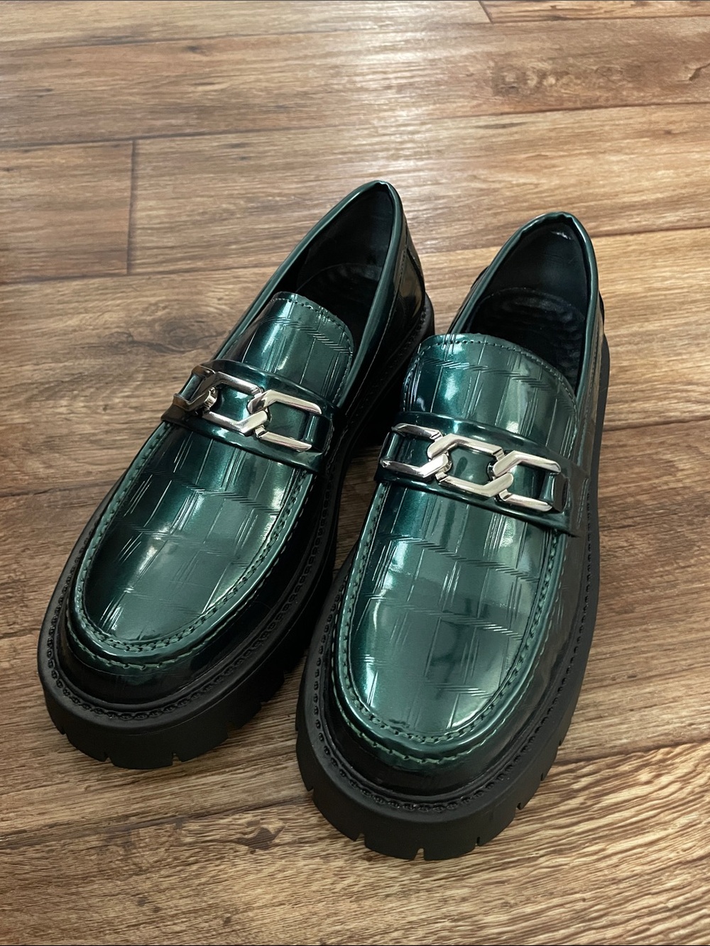 Dress Shoe Green Loafer Men size 7.5